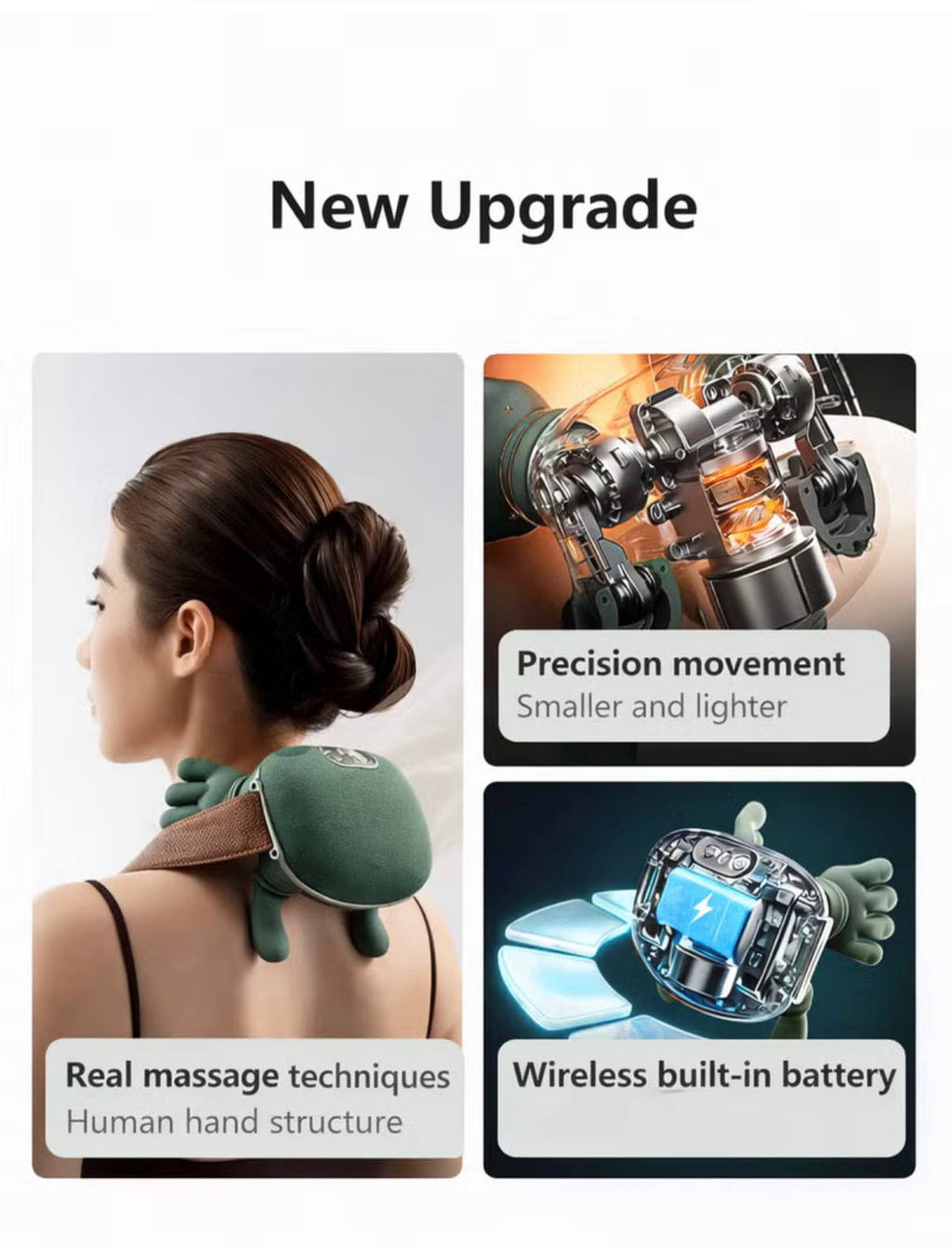 4D Bionic Hand Neck &amp; Shoulder Massager with Heat