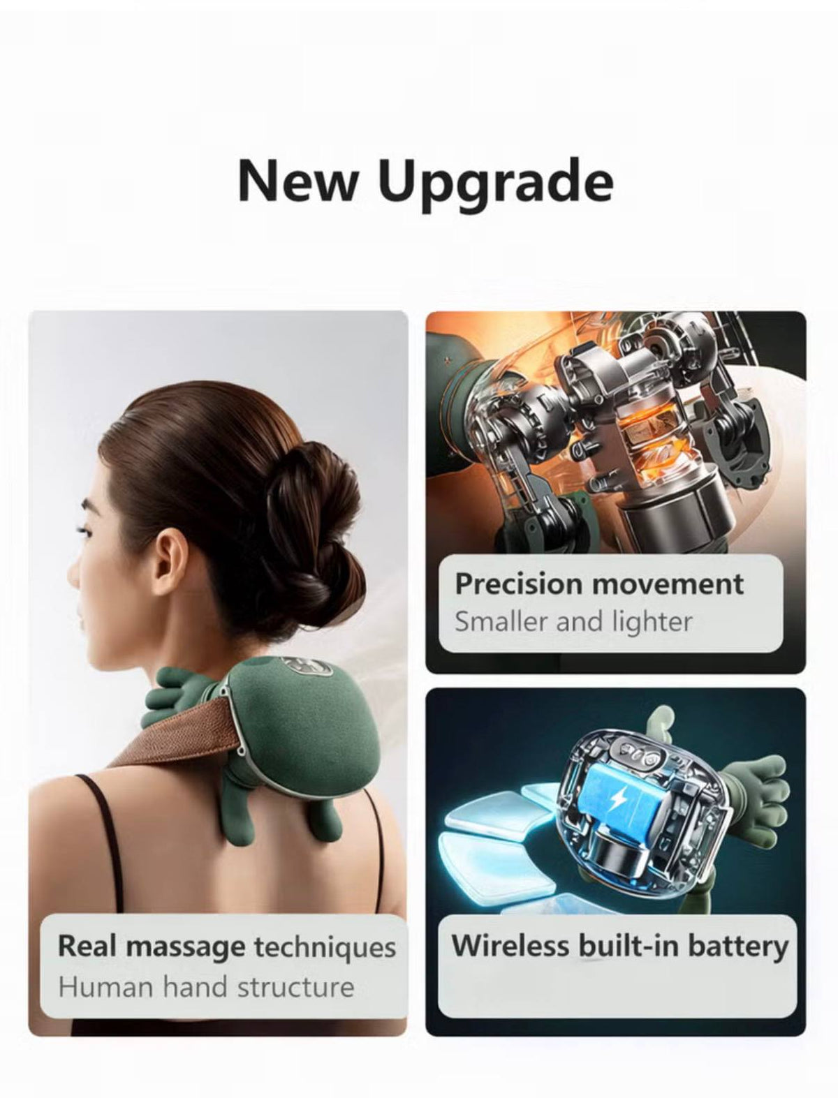 4D Bionic Hand Neck &amp; Shoulder Massager with Heat